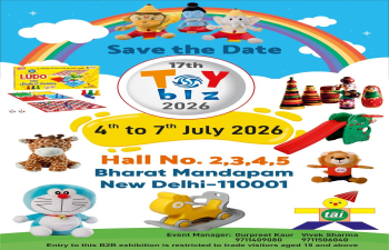 17th Toy Biz International B2B Exhibition from 4th – 7th July 2026 at Bharat Mandapam, Pragati Maidan, New Delhi.